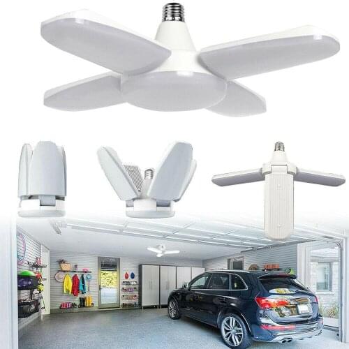 Folding LED Garage Light Bulb Fan Shape Ceiling 30-60W Home Shop Workshop Lamp Led High Bay Industrial Lamp for workshop