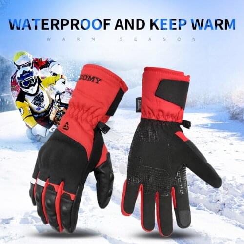 SUOMY 100% Waterproof Motorcycle Gloves Keep Warm Touch Screen Luva Moto Motocross Racing Gloves Snowboarding ATV Guante