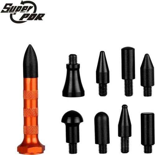 Super PDR Tools 9 Nozzles Gold Tap Down Pens Supply High Quality Professional Car Paintless Dent Repair Tools Shop