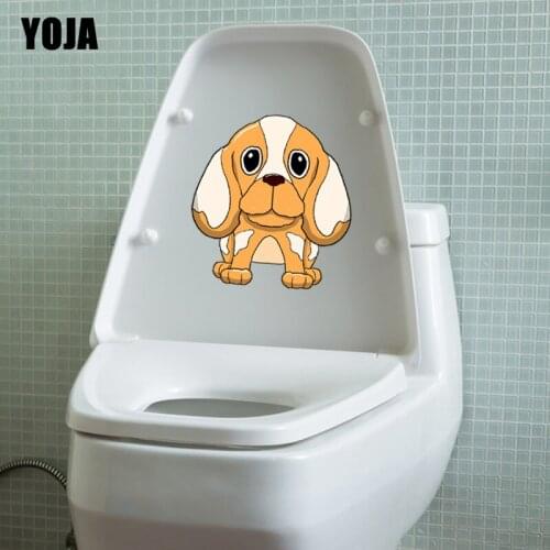 YOJA 23.1*24.7CM Pet Dog Toilet Sticker BedRoom Home Decor Wall Decal T3-0647