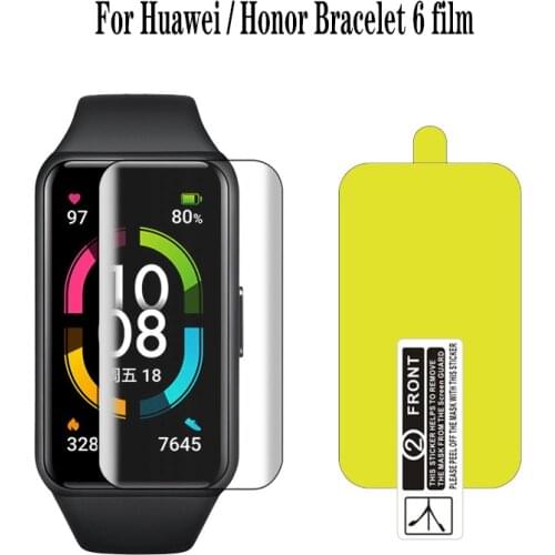 3pcs Soft Protective Film For Huawei Honor Band 6 Screen Protector Band6 Smart Bracelet Accessories full surface protective film