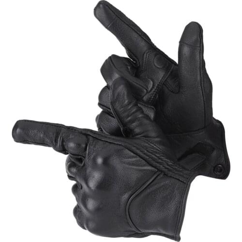 1 Pair Windproof Skid-Proof Full Finger sheepskin Leather Gloves for for motorcycle cycling auto racing skiing skating climbing