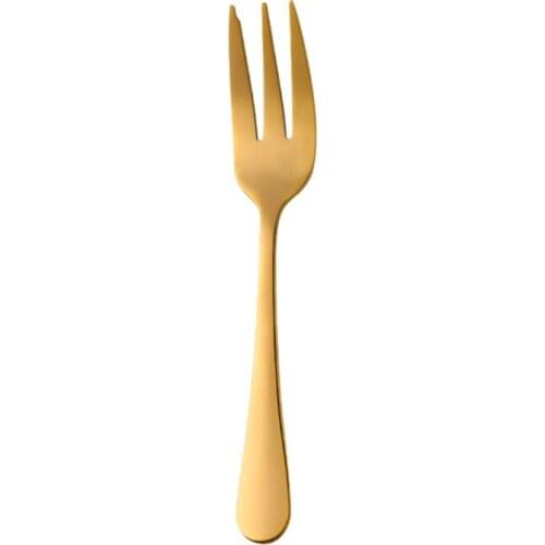 1Pc Dessert Pastry Fork Multicolor Rainbow Stainless Steel Cake Fruits Salad Appetizer Notched Small Fork for Snack Cutlery QX2E