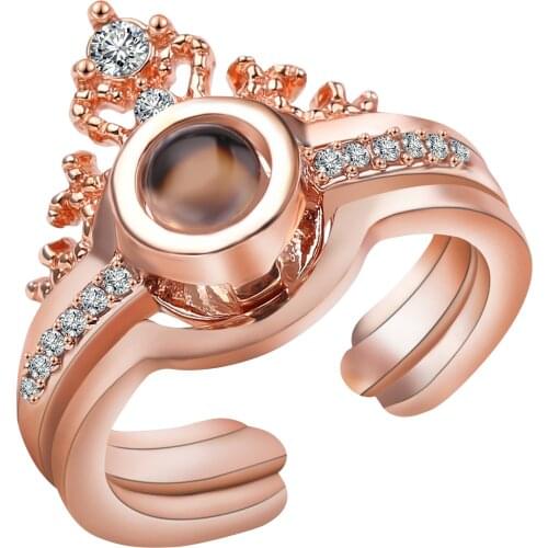 100 languages I love you Projection Ring Romantic Love Memory Wedding Ring Jewelry Dropshipping