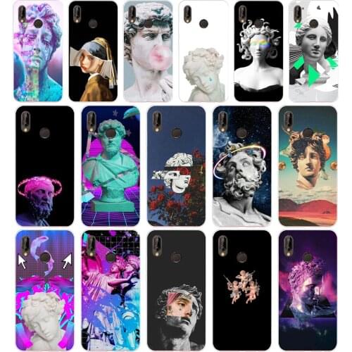 11AA Alternative statue art Popular Silicone TPU Protective Cover Phone Case On For Huawei P20 30 Pro Lite Case Soft