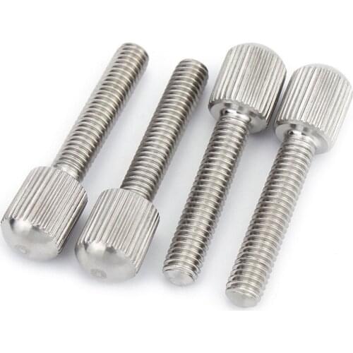 20PCS M1.6 M2 M2.5M3 M4 M5 M6 GB836 Stainless Steel Knurled Screws With Small Head Thumb Screw Hand Tighten Curtain Lock Screws