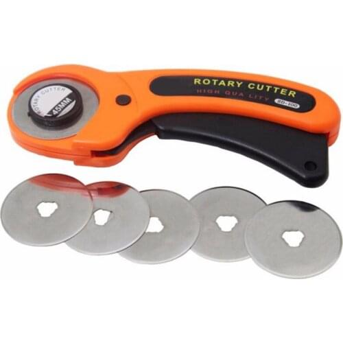 45mm Rotary Cutter Blades DIY Patchwork Sewing Quilting Cut Leather Cutting Tool Fabric Cutter with 20pcs Circular Blades