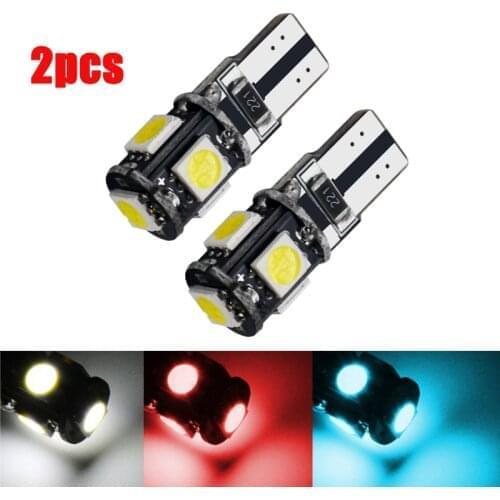White Blue Red Yellow Green Car Light T10 5smd 5050 Led W5w 194 241 Error Interior Bulbs
