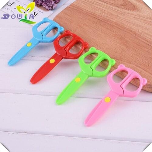 Safety scissors scissors new PE plastic scissors children handmade paper-cut knife