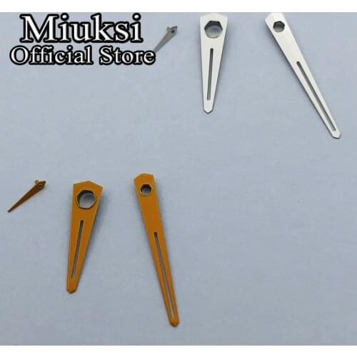 Miuksi silver orange watch hands fit ETA 6497 6498 Seagull ST3600 ST3620 series movement