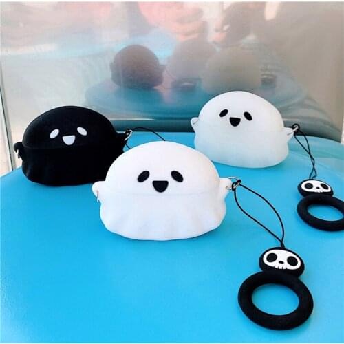 3D Cartoon Ghost Skull Earphone Case For Airpods 1/2/Pro Cute Soft Silicone Cover For Apple Bluetooth Earphone Airpods cover