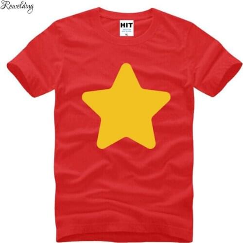 STEVEN UNIVERSE Star Creative Printed T Shirts Men Summer Style Short Sleeve O-Neck Cotton Mens T Shirt Fashion Tee Shirt Homme