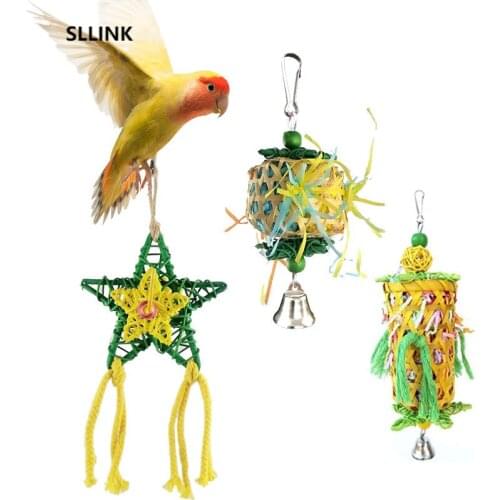 Parrot Toys Bird Supplies Parrot Gnawing Toys Toy Bird 2PCs Bird Toys