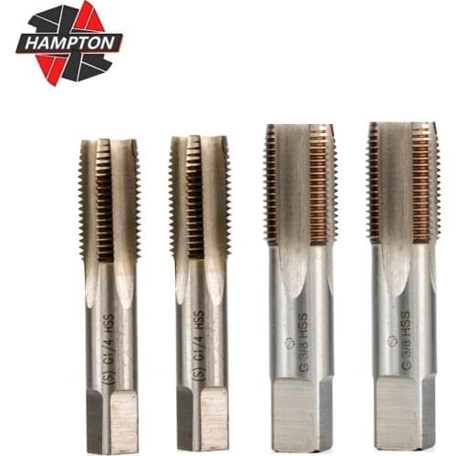 HSS Taper Pipe Tap G1/4 G3/8 Pipe Thread Tap Straight Flute Drill Tap HSS Pipe Thread Machine Tap Metal Screw Hole Drill Cutter