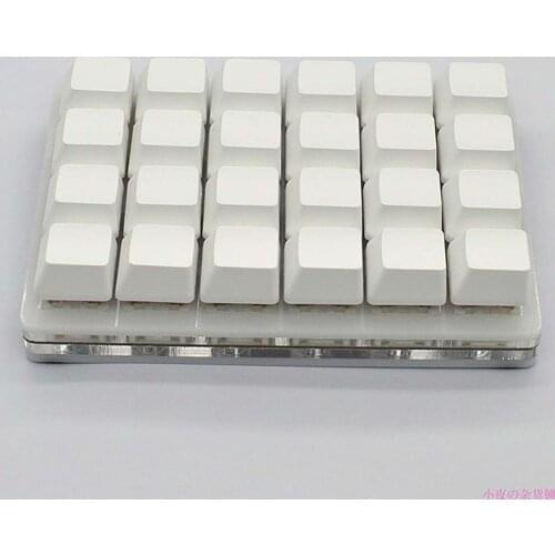 24-key Keyboard USB Interface Macro Keypad DIY Custom Shortcuts Mechanical Keyboard for Cherry Red Shaft