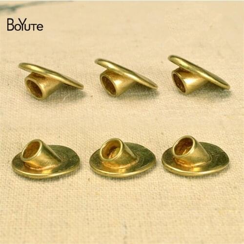 BoYuTe (10 Pieces/Lot) 14*16MM Metal Brass Buckle Clasp Connector Diy Handmade Jewelry Accessories Parts