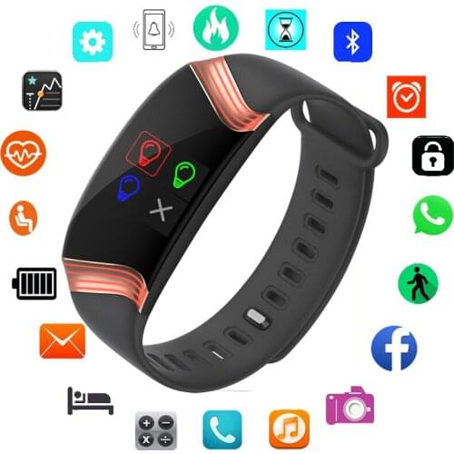2021 New Mens Smart Watch Fitness Bracelet Heart Rate Blood Pressure Monitor Smart Sports Watch Smart Wristband for Android IOS