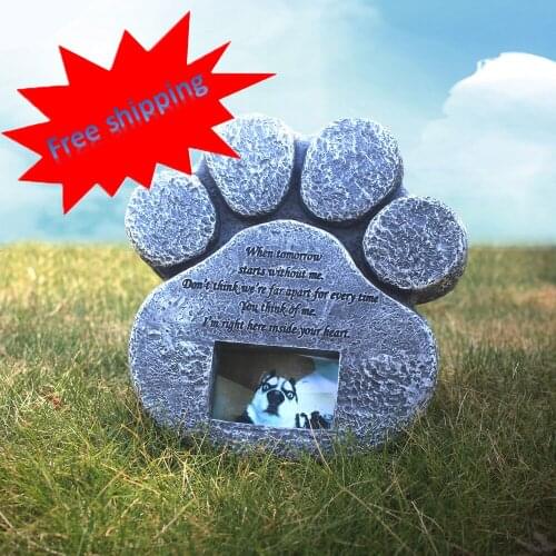 New Resin Crafts Selling Dog Tombstone Pet Monument Decoration Pet Tombstone Souvenir Resin Photo Frame