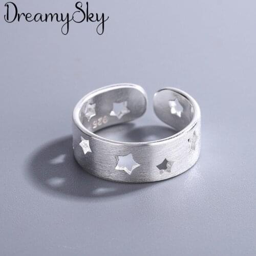 Charming Open Star Ring for Women Vintage Boho Party Rings Gothic Punk Jewelry Gifts for Girls 2021