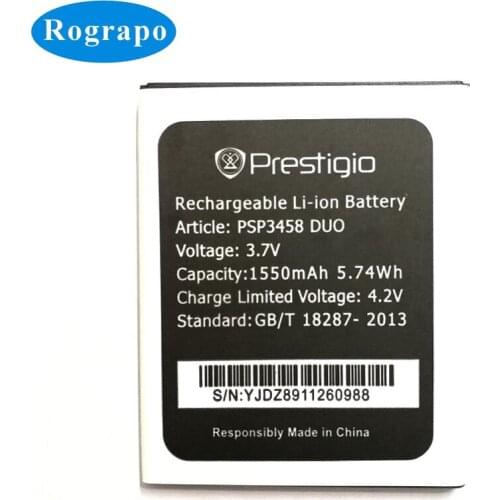 Original 1550mAh PSP3458 PSP3468 PSP3459 Replacement Battery For Prestigio Wize O3 PAP 3458 3468 3459 DUO Mobile Phone