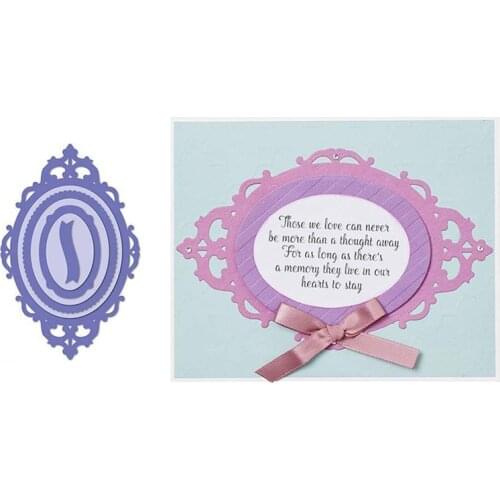 Nesting Frames Oval Set Metal Cutting Dies Stencil for DIY Scrapbooking Photo Album Embossing Paper Cards Making Crafts