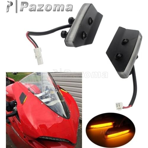 Plug and Play Black Mirror Block Off LED Turn Signals For Ducati 959/1299 Panigale Motorcycle Led Turn Signal Indicator Flasher