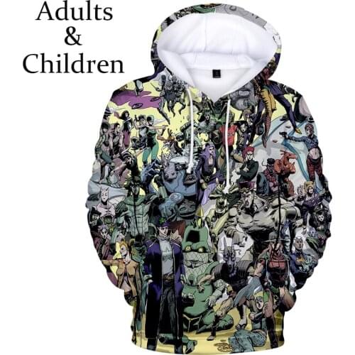 Casual Comic JOJO Popular Harajuku Suitable kids 3D Hoodies Autumn Children and boys/girls 3D Hooded Sweatshirt Men women tops