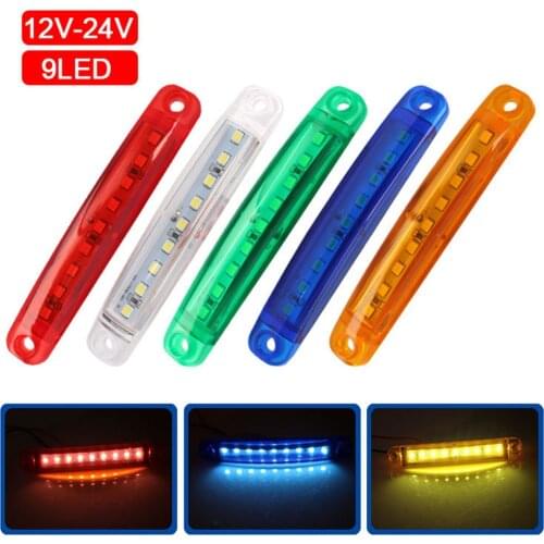 Durable Marker Light Truck Trailer Bus Side 12-24V 9 LED Indicator Turn Signal Lamp for Outdoor Personal Car Ornaments
