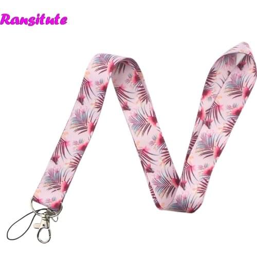 Ransitute R502 Hawaiian Leaves Keys ID Card Gym Mobile Phone Straps USB Badge Holder DIY Phone Hang Rope Lanyard