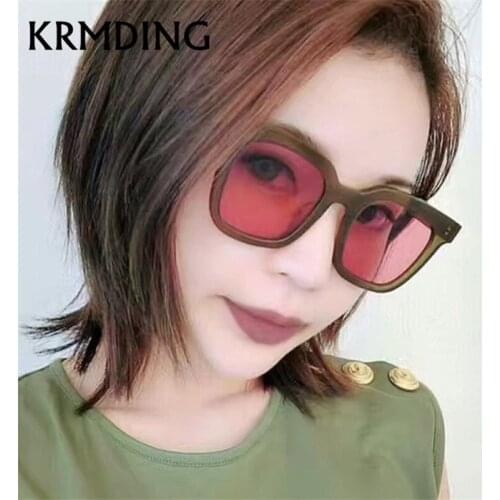 KRMDING New fashion classic cat eye sunglasses female retro large sunglasses womens luxury designer UV400 sunglasses
