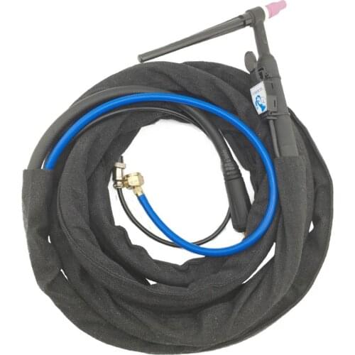 WP-9 TIG Welding Torch Power Gas Separated 16-25mm Dinse Plug Hose Nut M16*1.5mm 4m 12Feet Cloth Cover