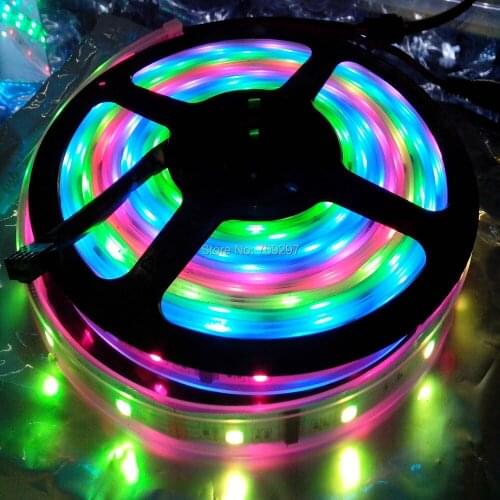 FREE DHL/FEDEX 50m/lot ,6803 IC digital dream color strip,150LED IP67 tube waterproof color DC12V 5050 RGB Led Strip