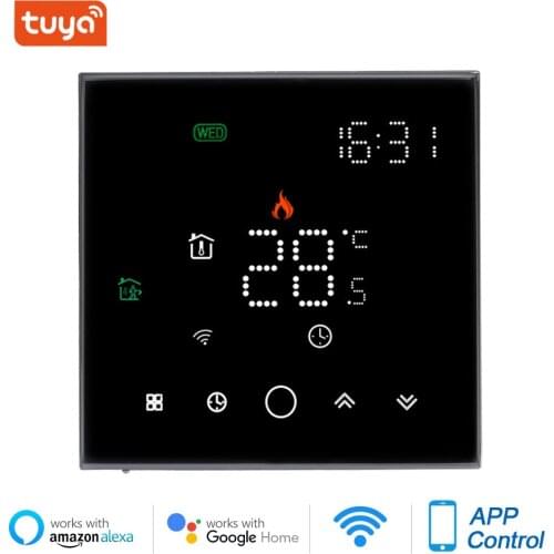 Tuya Smart Life Wifi Thermostat for Gas Boiler/Electric Floor Heating Water/ Home Temperature Controller Work with Alexa Google