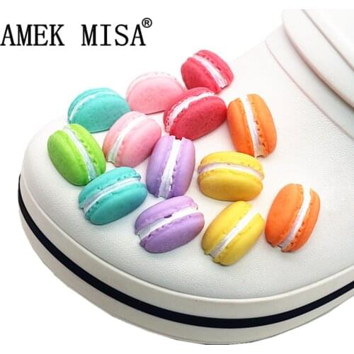 Re-ment Macaron Shoe Decoration Mini Resin Safety Non-toxic Garden Shoe Accessory Charms fit croc jibz Kids Party X-mas Gift