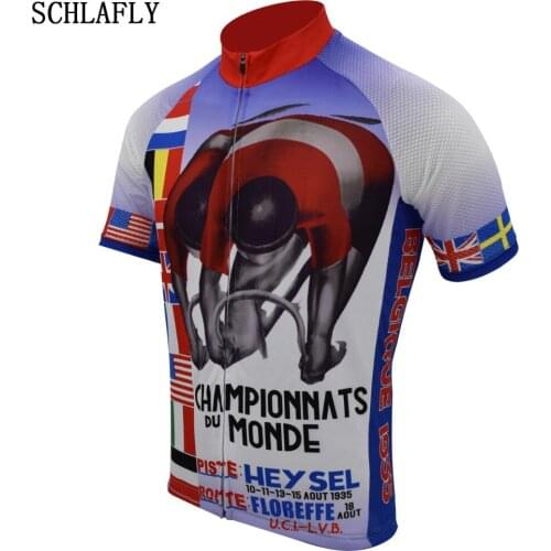 National flag cycling jersey short sleeve summer bike wear jersey road Mountain jersey cycling clothing bicycle clothes schlafly