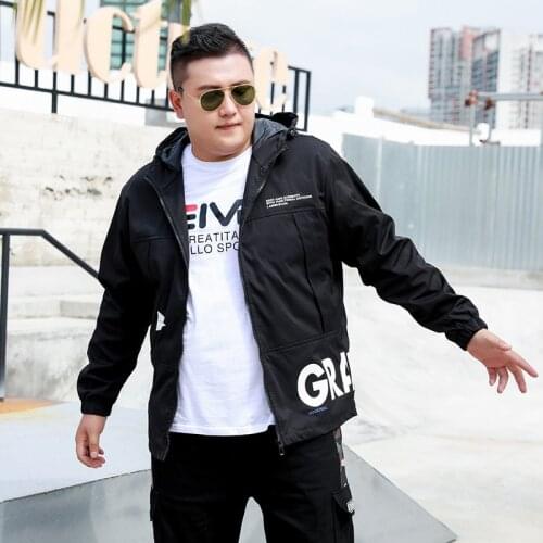 Plus Size Fashion Windbreaker Coats Male 2021 Spring Autumn Oversized 9xl 8xl 7xl 6xl 5xl Hooded Jackets Men Hip Hop Streetwear