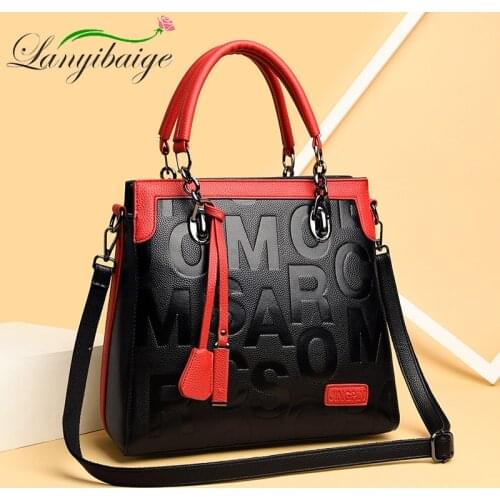 Spring Letters Handbags Luxury Designer PU Leather Shouder Bags For Women 2021 Casual Female Crossbody Bag High Quality Handbags