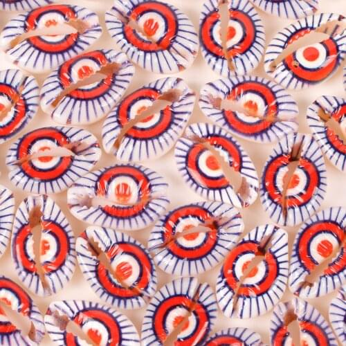 10 Pcs Red Eye Horizontal Line Shell Beads For Jewelry Making 10-20mm Oval Shape Beads Diy Charm Necklace Bracelet Accessory