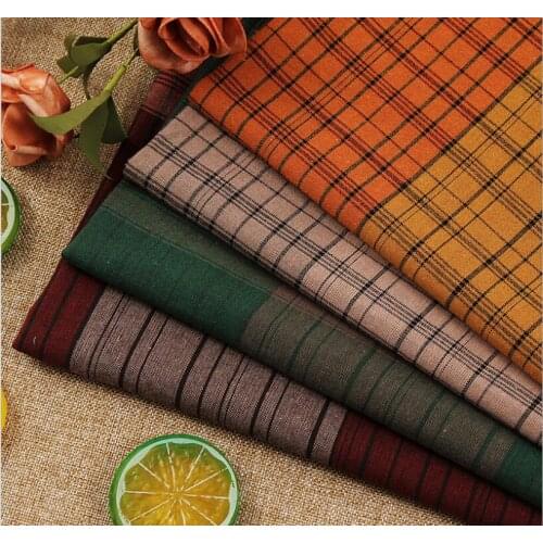 100% cotton large Plaid fabric British retro fashion dress cloth DIY sewing material by the meter