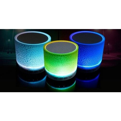 100pcs A9 Mini Wireless Bluetooth Speaker Handfree Call Colorful LED Light TF Card USB Music Player Subwoofer