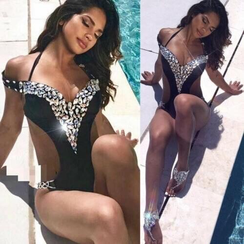 Brazilian Women One-Piece Bikini Monokini Push Up Beachwear Swimwear Swimsuit
