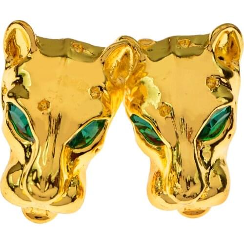 CINDY XIANG New Arrival Green Rhinestone Eyes Tiger Head Brooches For Women And Men Zodiac Animal Cute Pins Coat Brooch Jewelry