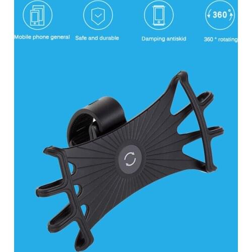 WolFAce Handlebar Phone Holder Anti-Shock Soft Silicone for Xiaomi M365 Electric Scooter Accessories 360 Rotation