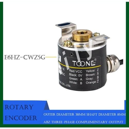 Zhuo Yi ZBP3808GF photoelectric rotary encoder 8-24V ABZ three-phase complementary output E6HZ-CWZ5G