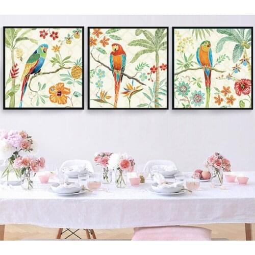 Blue Gold Butterfly Wall Art Triptych Diamond Painting Full Square Round Diamond Embroidery Mosaic Picture Of Rhinestones