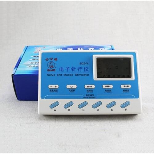 Hwato SDZ-V Electrical Acupuncture Therapy Nerve and muscle stimulator 6 Channel EMS TENS Electroacupuncture Stimulator Massager