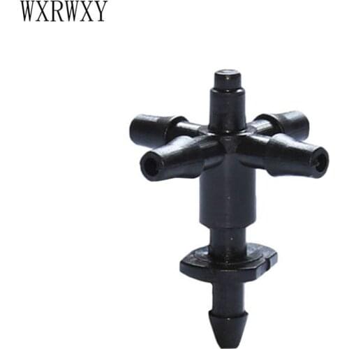 Wxrwxy Drip irrigation 4 way cross Connector dripper 5 way cross Water diverter drip arrow adapter 1/8" barbed connector 250 pcs