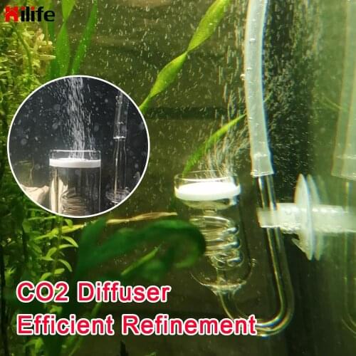 Moss CO2 Atomizer Solenoid Regulator Glass Tank Bubble Reactor For Fish Tank Live Plants DIY Aquarium CO2 Diffuser