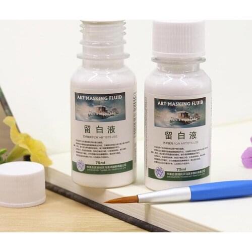 New 1Pcs Art Masking Fluid Stay White Pigment Cover Liquid Stationery Watercolor Painting Tube School Office Supplies Hot Sale