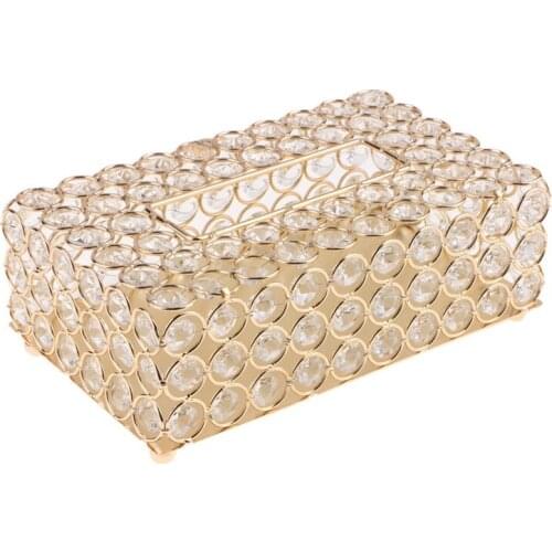 Crystal Facial Tissue Box Holder Crystal Square Napkin Dispenser Bedroom Office Hotel Cafe Coffee House Bar